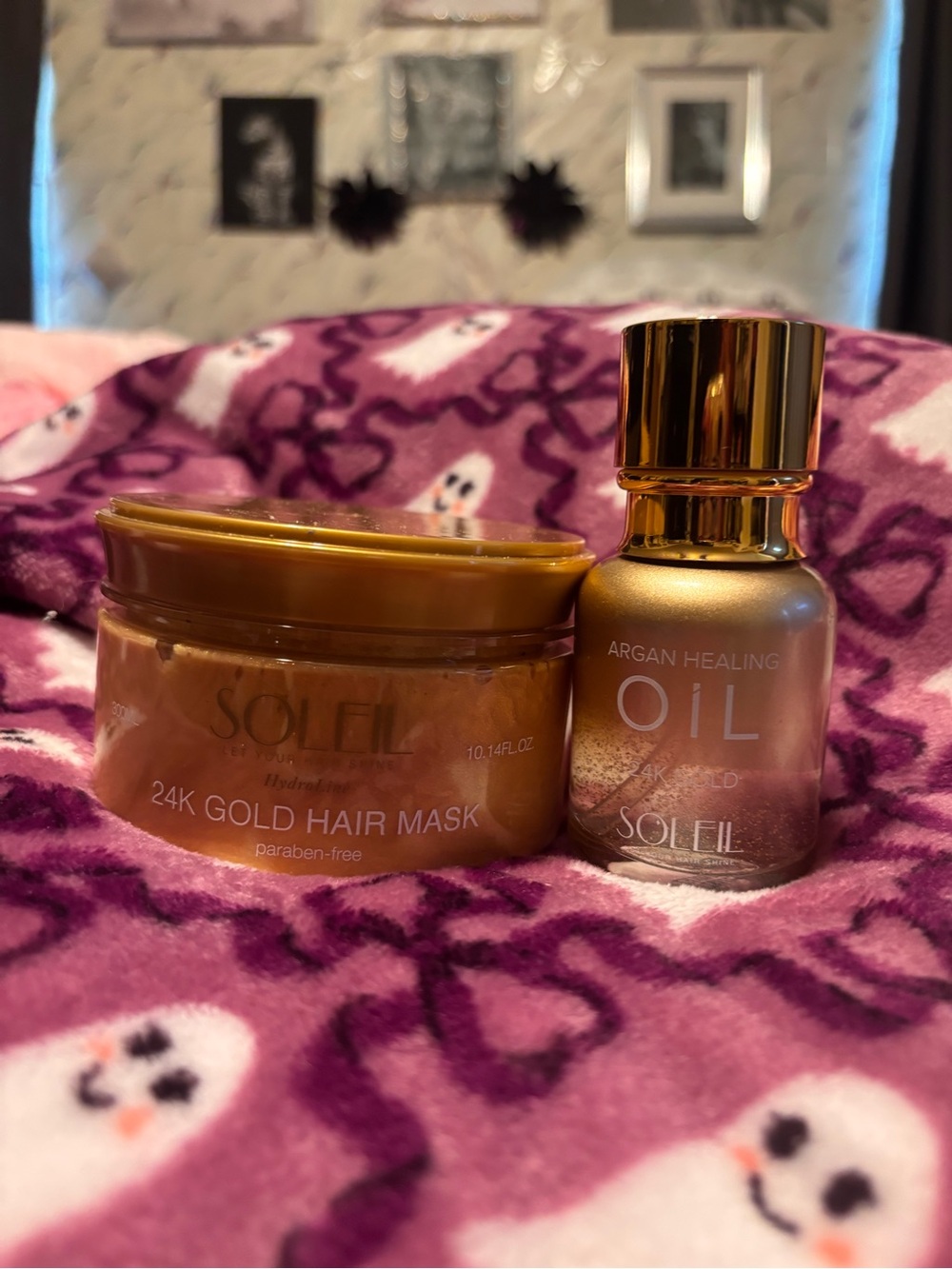 Soleil 24K Gold Hair Mask & Argan Healing Oil - Gold